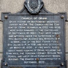 Church of Orani historical marker