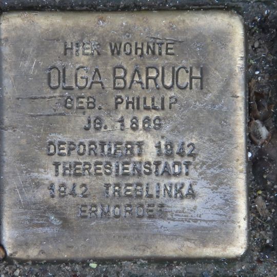 Stolperstein en memoria de Olga Baruch