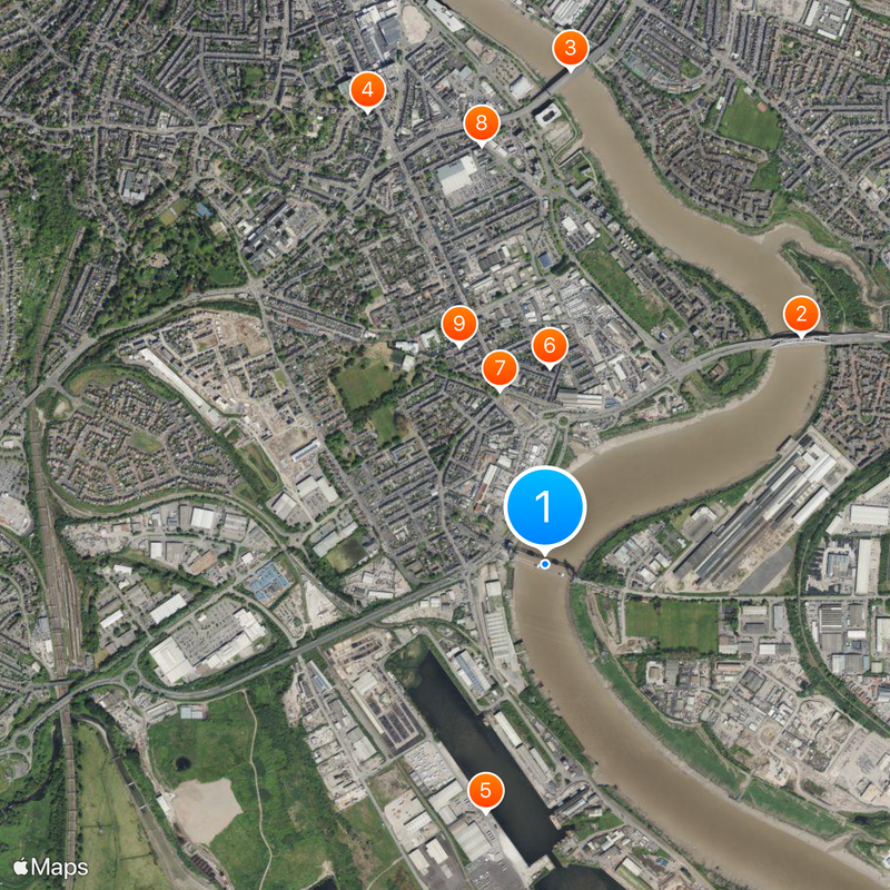Newport Transporter Bridge Map