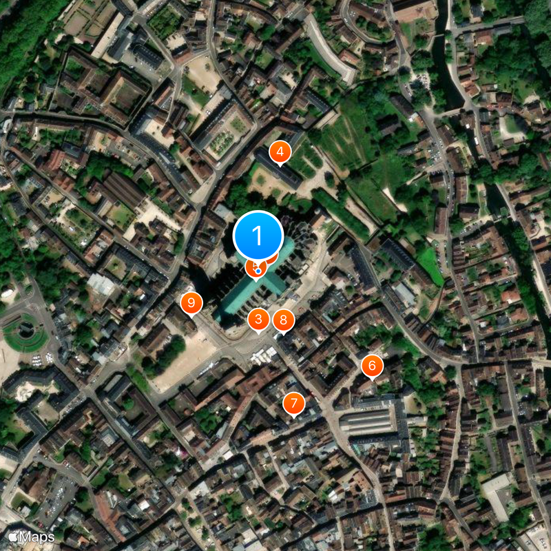 Catedral de Chartres Mapa