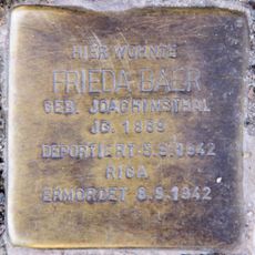 Stolperstein für Frieda Baer