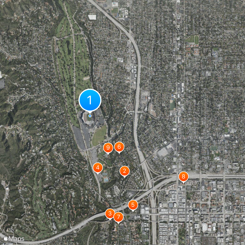 Estadio Rose Bowl Mapa
