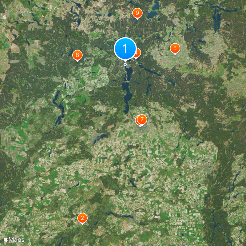 Swornegacie Map