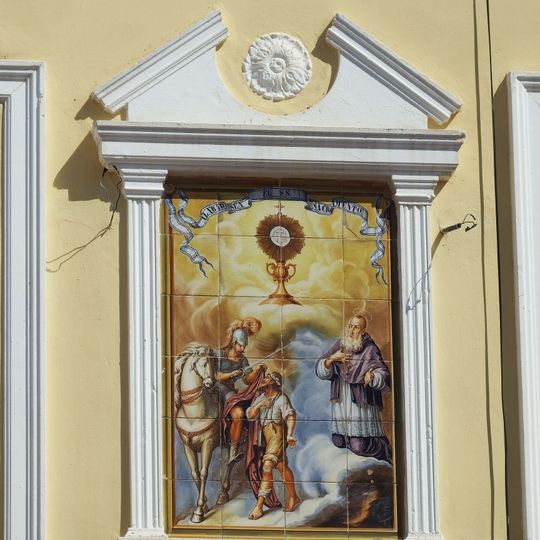 Ceramic panel of Saint Juan de Ribera and Saint Martin