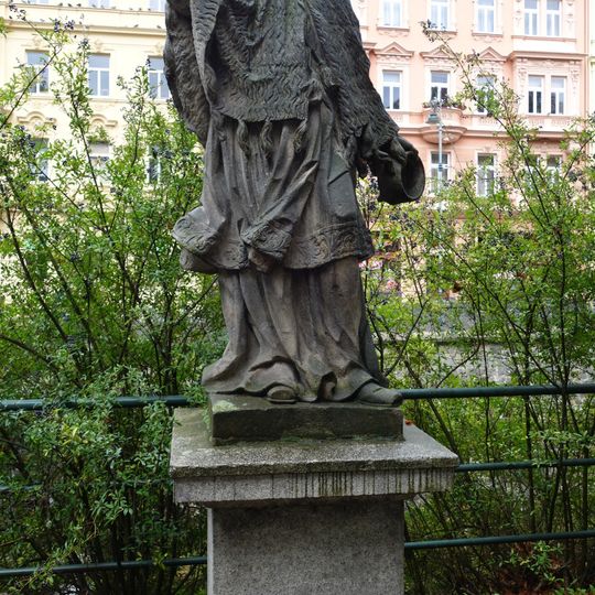 Statue of John of Nepomuk near Školní lávka in Karlovy Vary