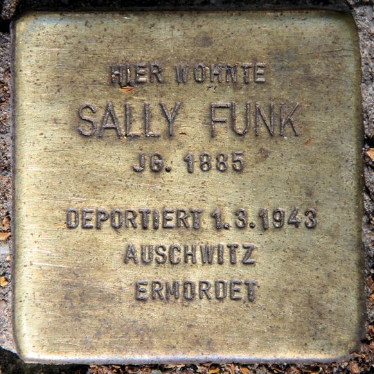 Stolperstein en memoria de Sally Funk
