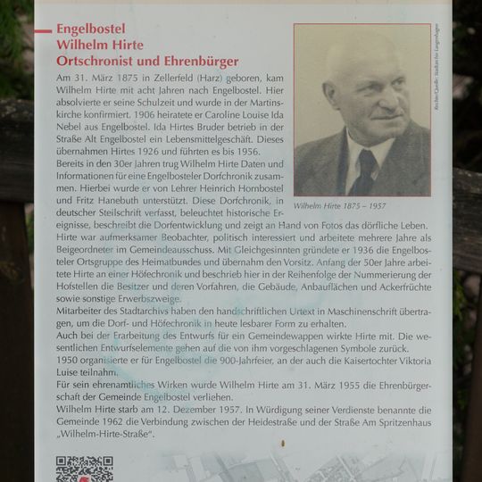 GLIEM Tafel 95 Wilhelm Hirte, Ortschronist und Ehrenbürger