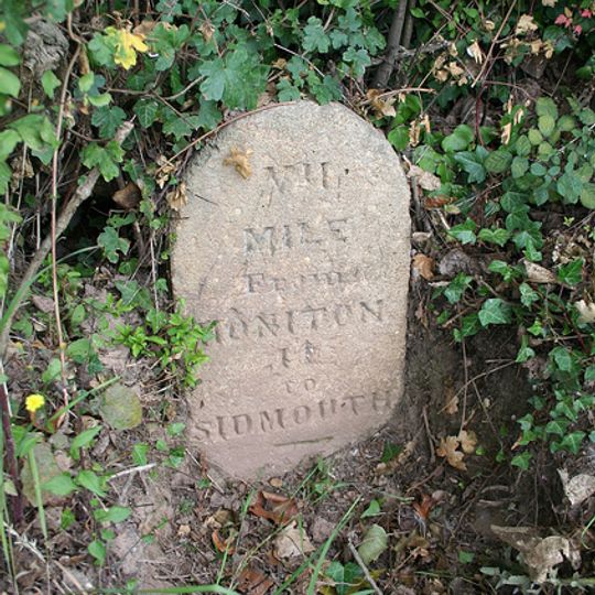 Milestone, Sidford, jct with Ottery Lane