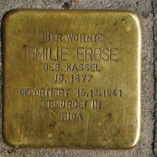 Stolperstein en memoria de Emilie Erbse