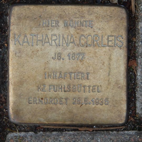 Stolperstein en memoria de Katharina Corleis