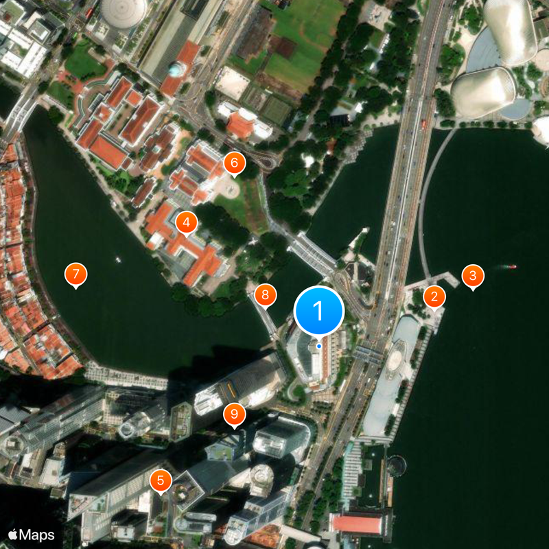 The Fullerton Hotel Singapore Map
