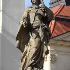Socha svaté Ludmily na rampě okolo kostela svatého Michala v Brně