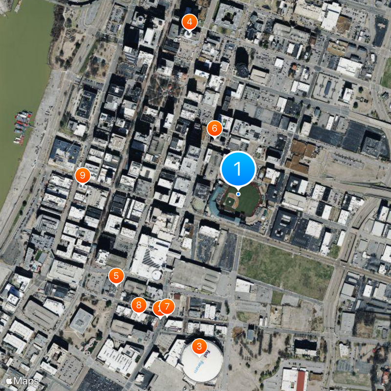 AutoZone Park Map