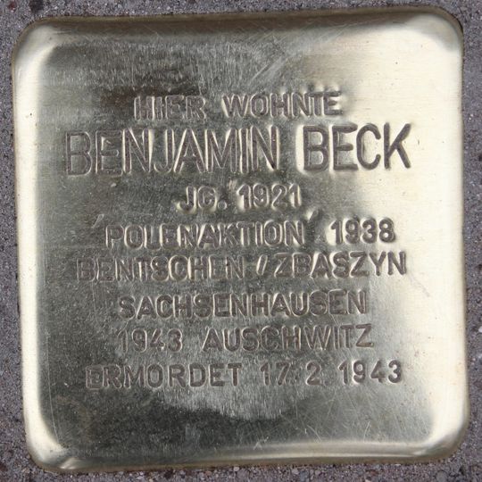 Stolperstein für Benjamin Beck