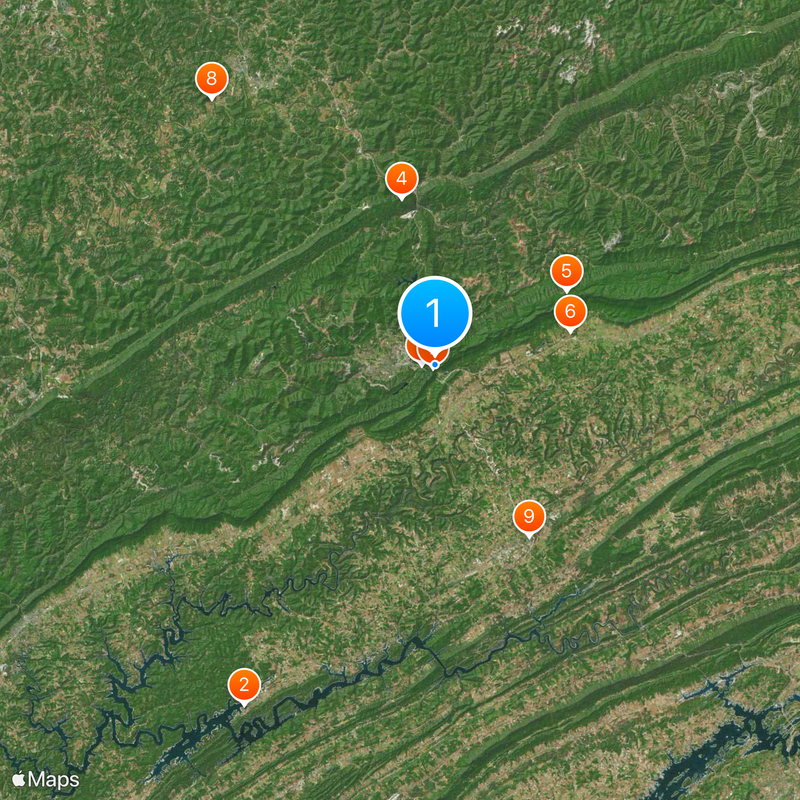 Cumberland Gap Carte