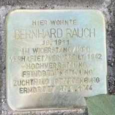 Stolperstein dedicated to Bernhard Rauch