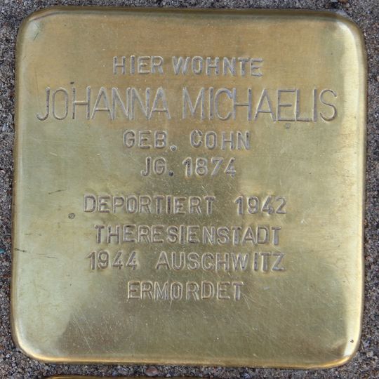 Stolperstein en memoria de Johanna Michaelis