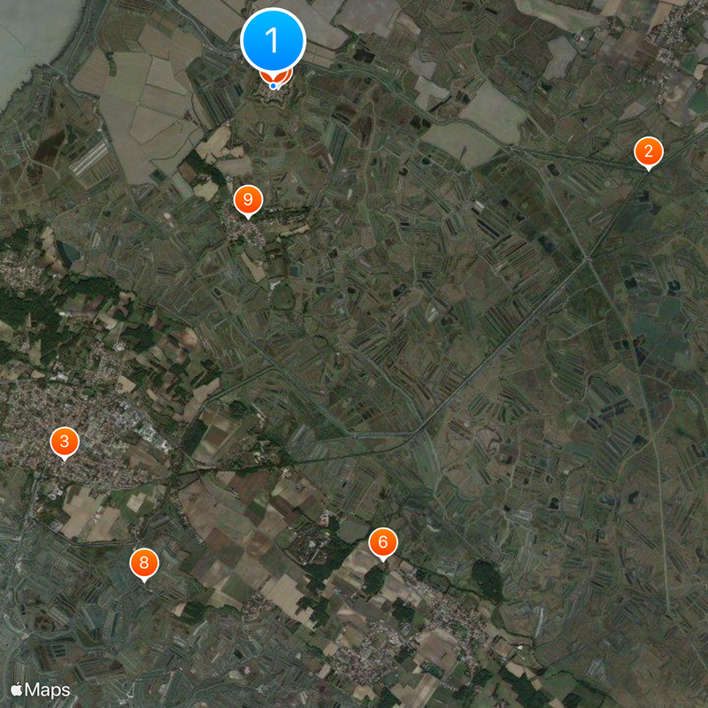Hiers-Brouage Map
