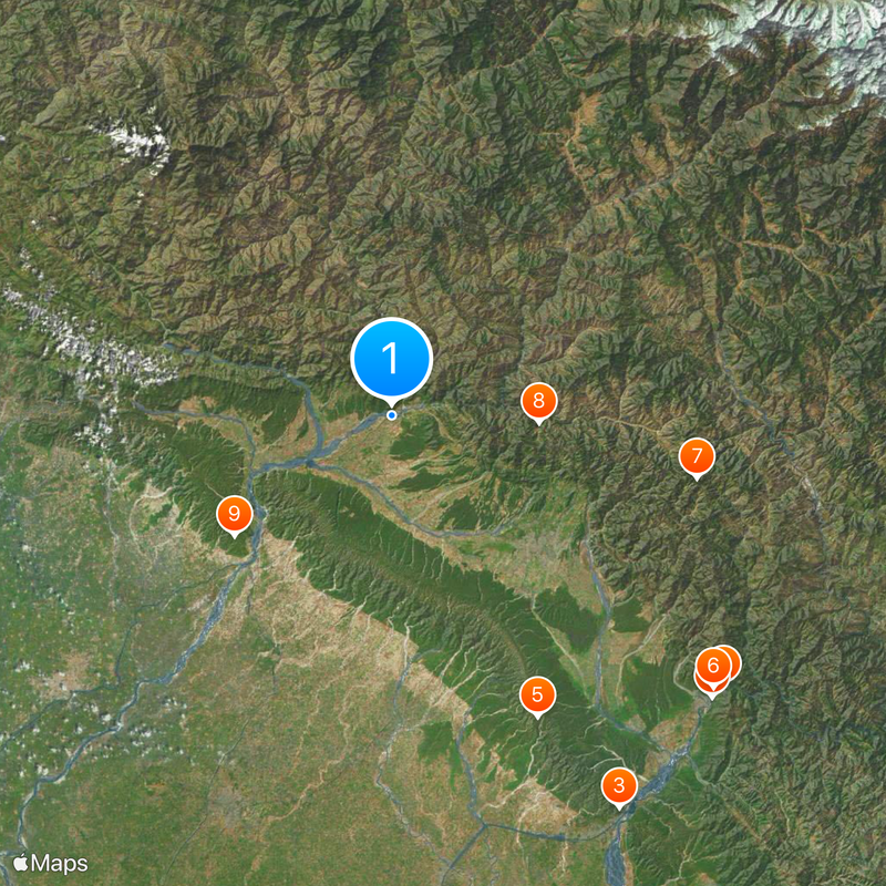 Tons River Map