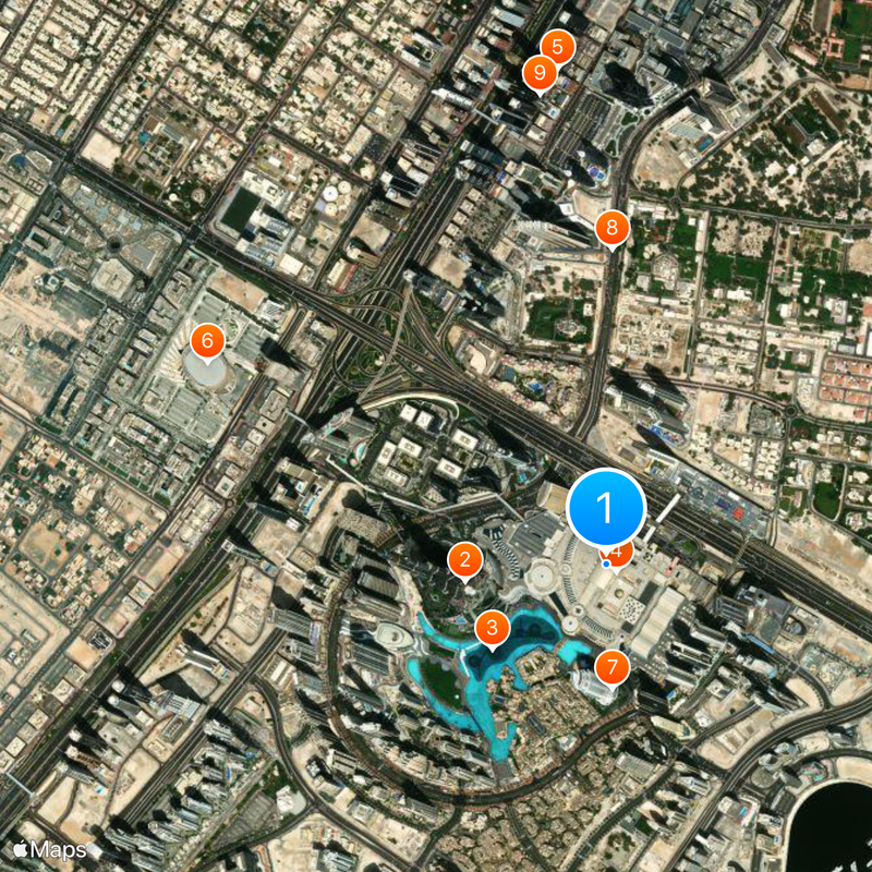 Dubai Aquarium & Underwater Zoo Map