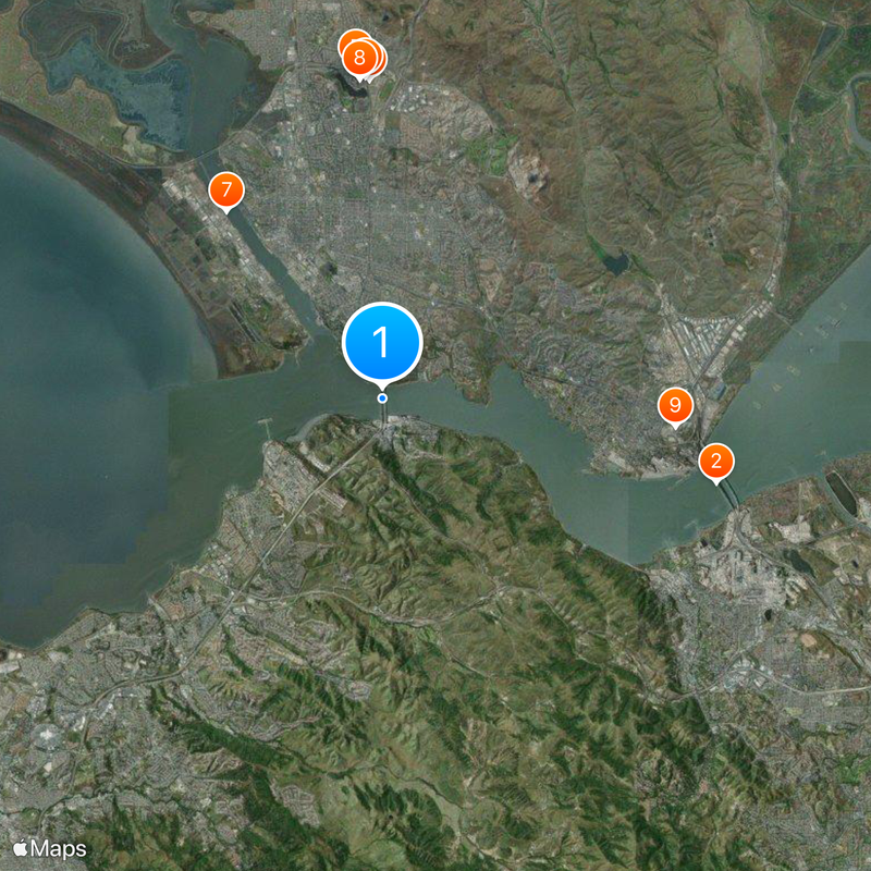 Carquinez Bridge Kaart