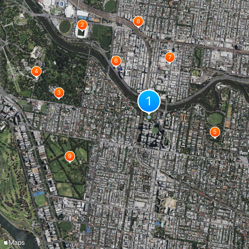 Melbourne High School Mapa