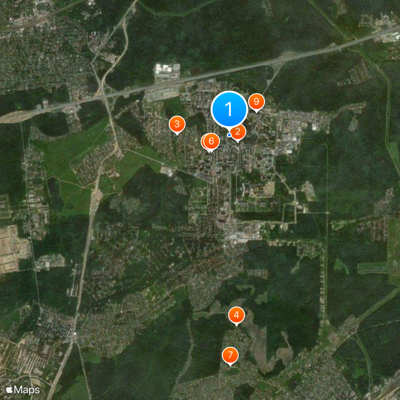 Krasnoznamensk Kaart