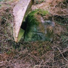 Milestone, ¾ mile S of Duddo (earlier milestone behind later one)
