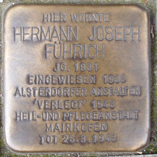 Stolperstein dedicated to Hermann Joseph Führich