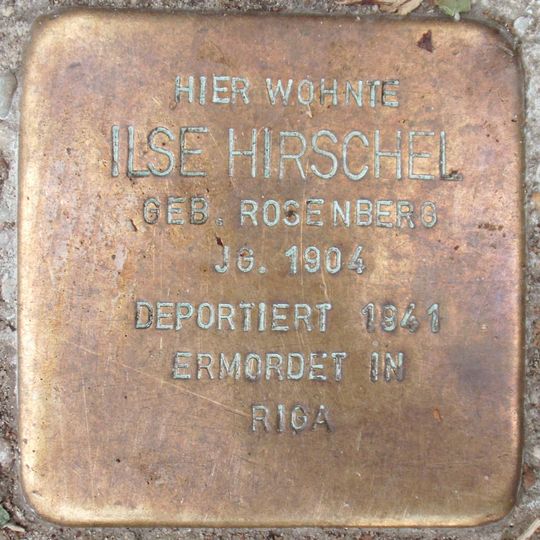 Stolperstein em memória de Ilse Hirschel