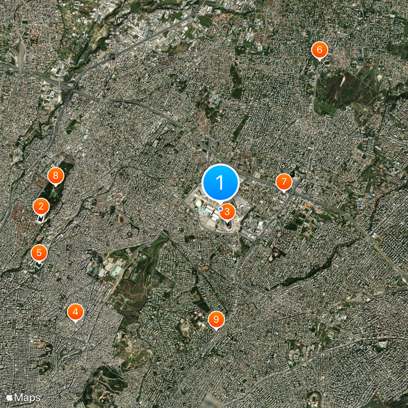 Olympic Athletic Center of Athens "Spiros Louis" Map