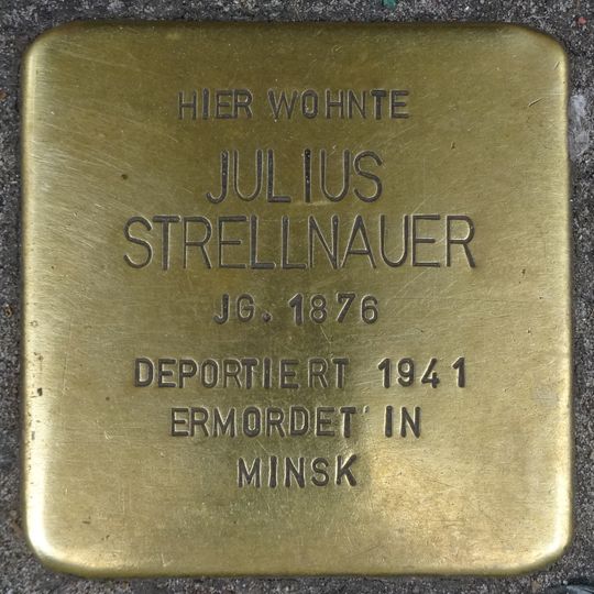Stolperstein en memoria de Julius Strellnauer