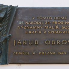 Plaque of Jakub Obrovský