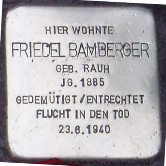 Stolperstein dedicated to Friedel Bamberger
