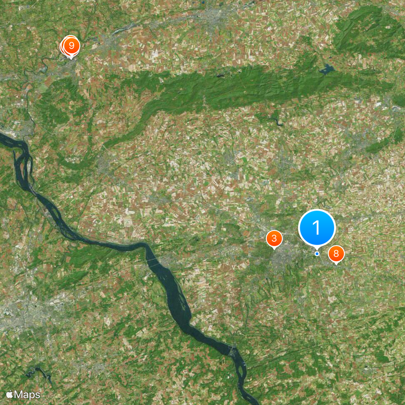 Lancaster County Kaart