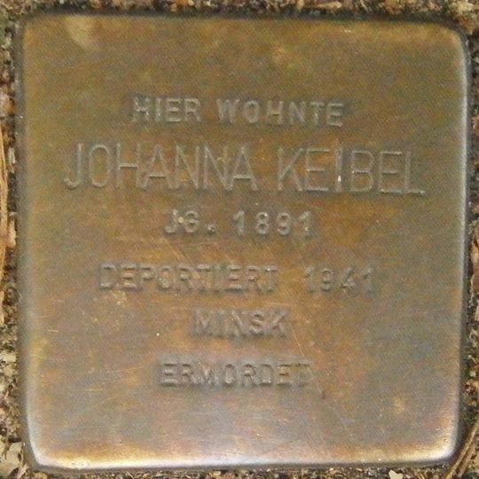 Stolperstein en memoria de Johanna Keibel