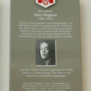 Stadttafel Mary Wigman