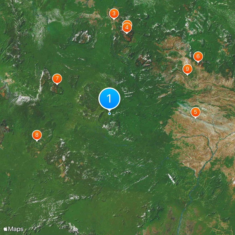 Guiana Highlands Map