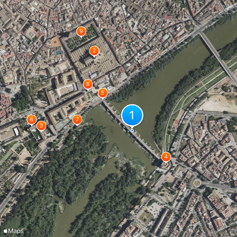 Puente romano Mapa