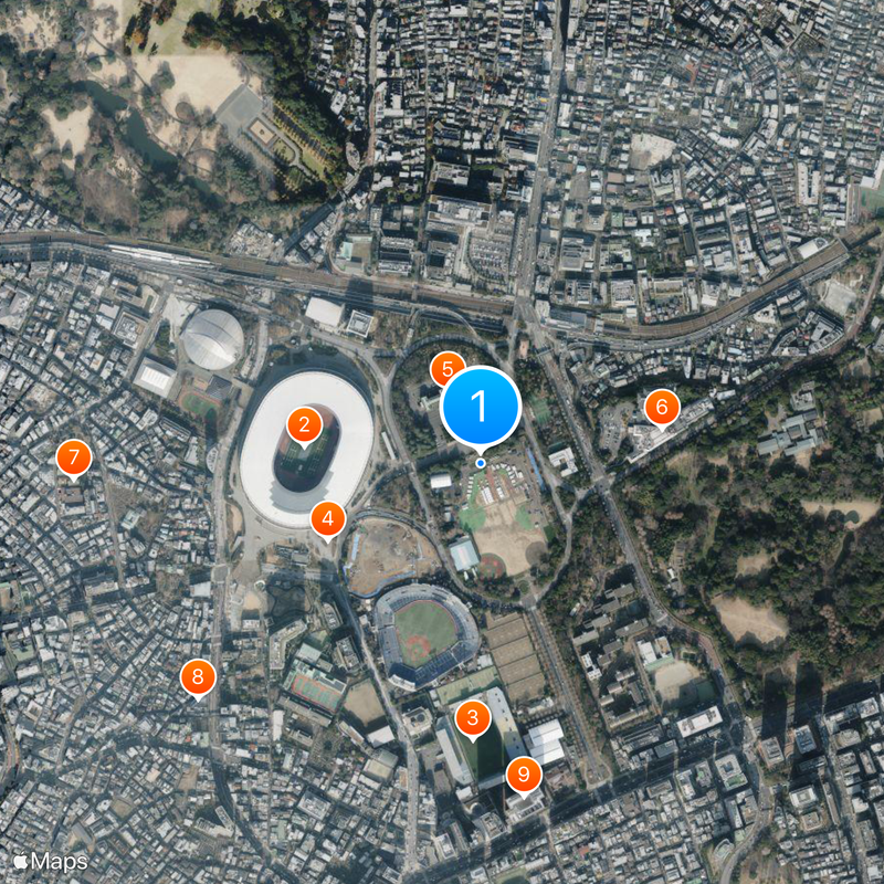 Meiji Shrine Outer Garden Map