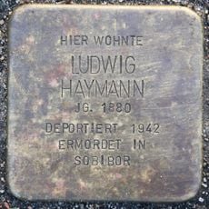 Stolperstein dedicated to Ludwig Haymann