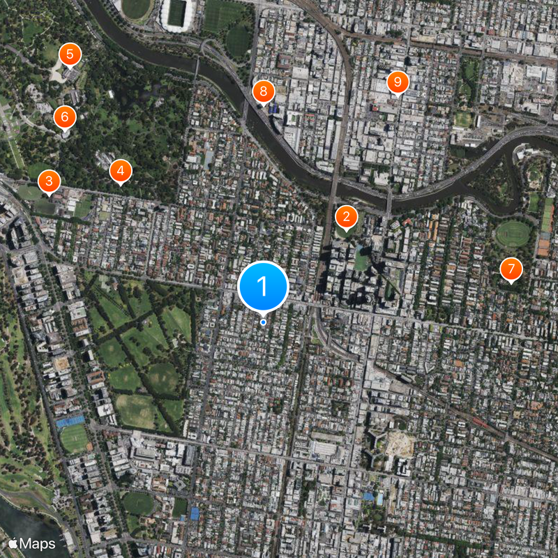 South Yarra Map
