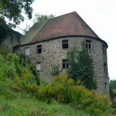 The Wehlen castle ruins with individual monuments as a whole