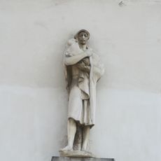 Statue of the good shepherd at the Church of the Most Sacred Heart