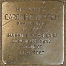 Stolperstein dedicated to Caroline Norden