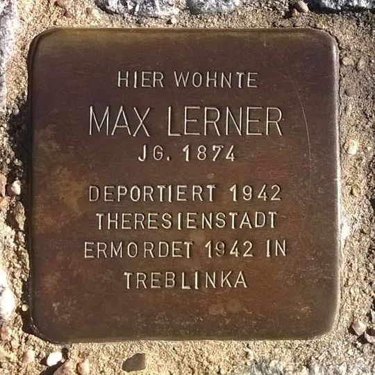 Stolperstein en memoria de Max Lerner