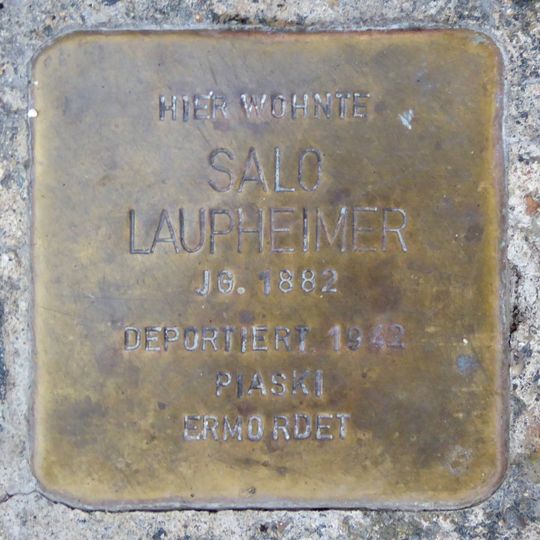 Stolperstein en memoria de Salo Laupheimer