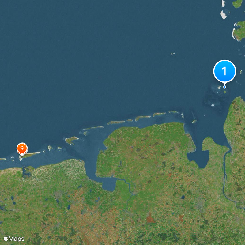 Frisian Islands Map