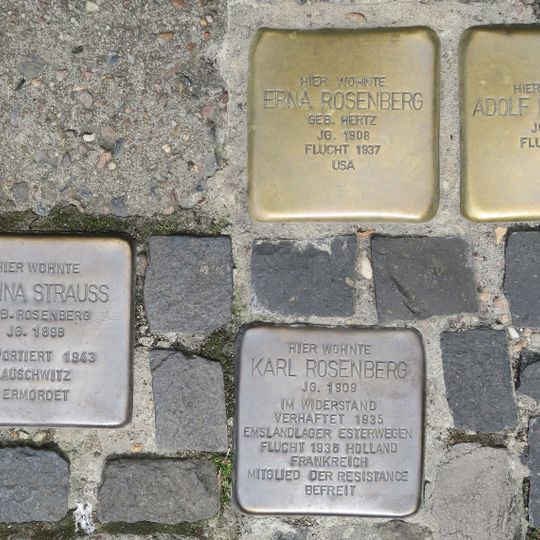 Stolperstein en memoria de Erna Rosenberg