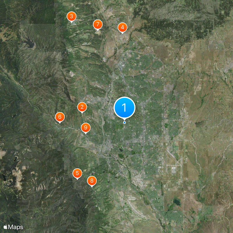 Colorado Springs Kaart